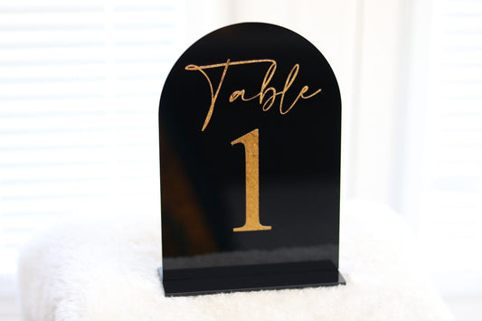 Acrylic Table Numbers (Arch)