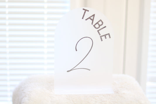 Acrylic Table Numbers (Arch)